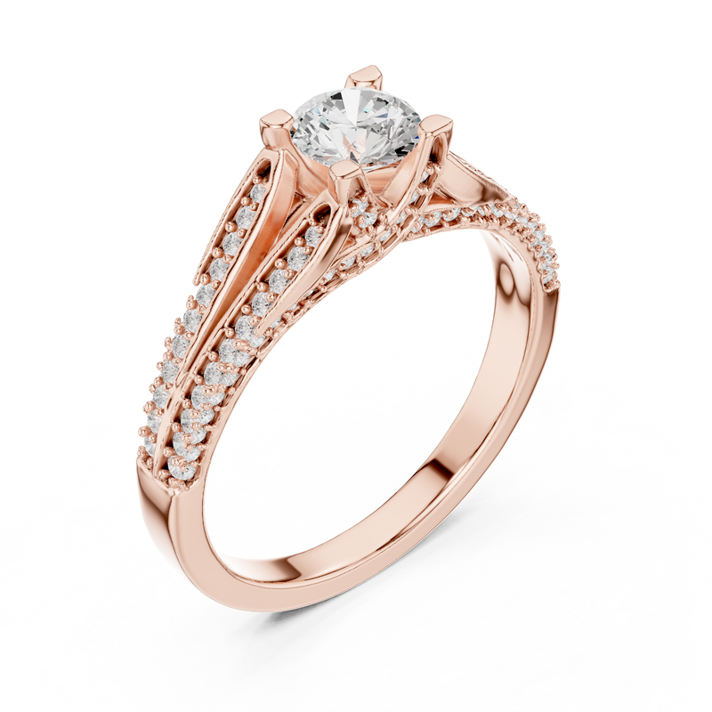 Ladies Ring LR-0327@7 - Rose Gold - Image