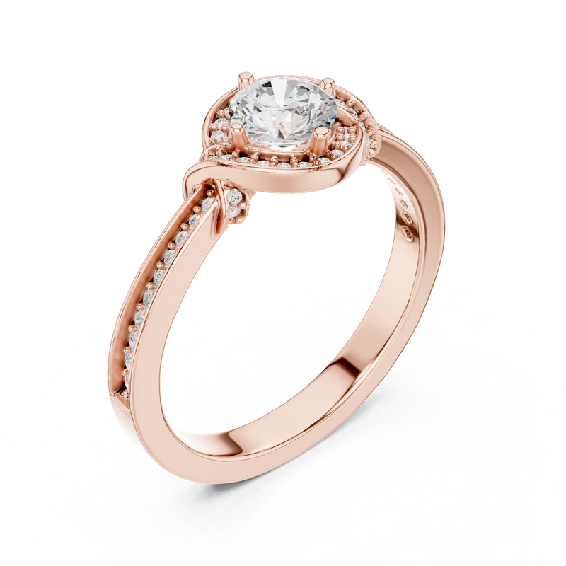 Ladies Ring LR-0332@7 - Rose Gold - Image