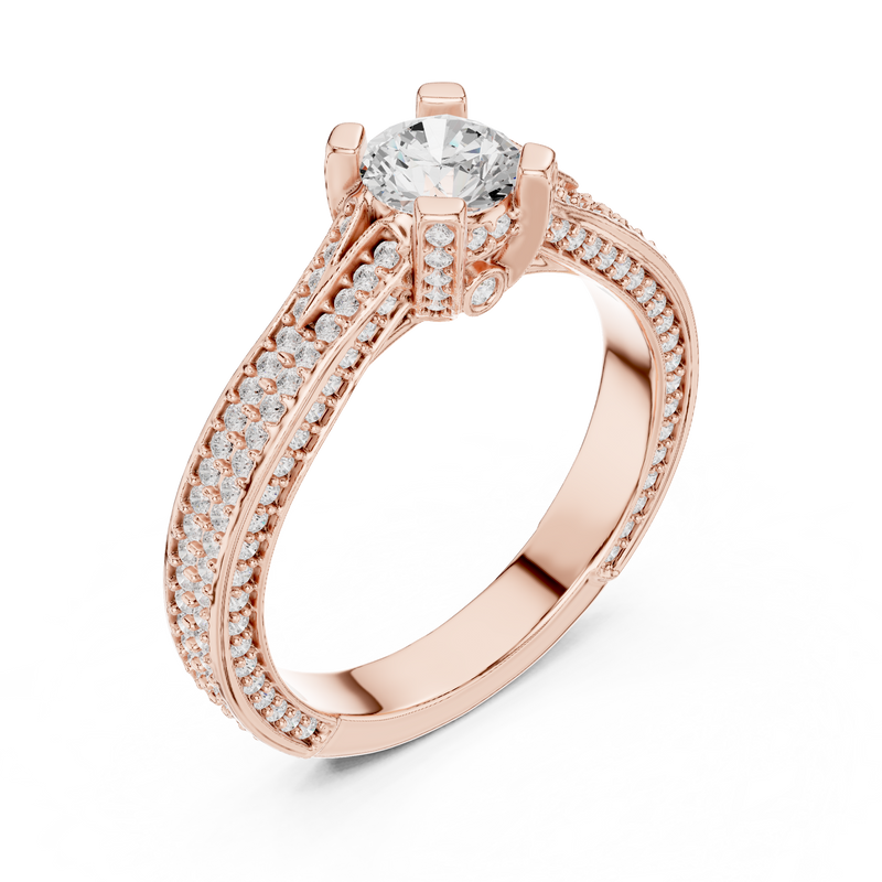 Ladies Ring LR-0334@7 - Rose Gold - Image