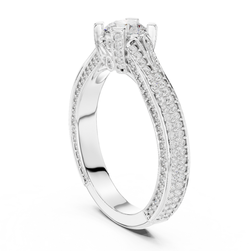 Ladies Ring LR-0334@7 - White Gold - Image