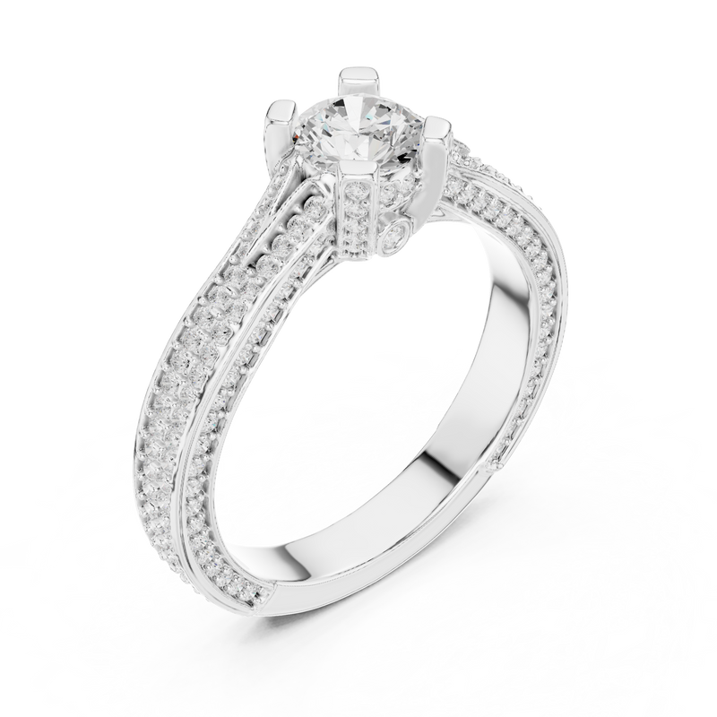 Ladies Ring LR-0334@7 - White Gold - Image