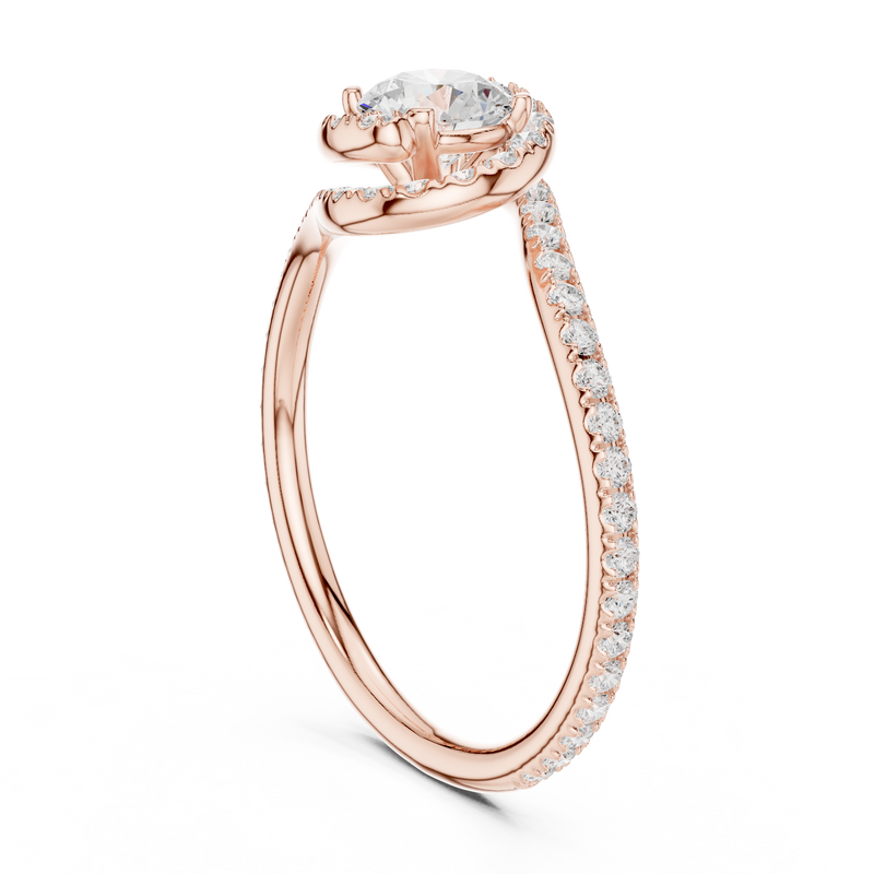 Ladies Ring LR-0338@7 - Rose Gold - Image