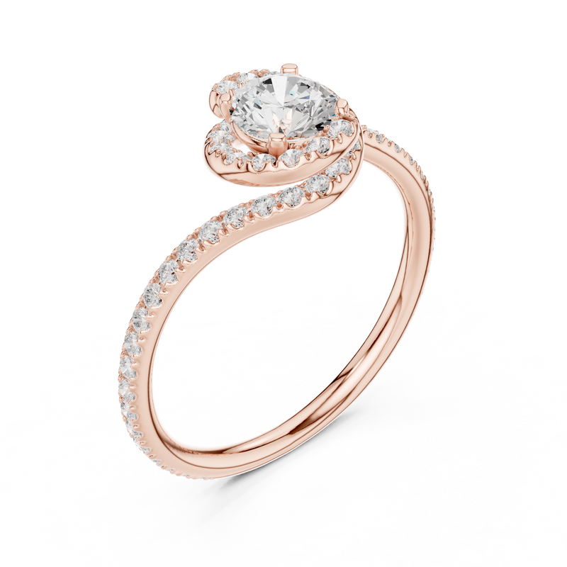 Ladies Ring LR-0338@7 - Rose Gold - Image