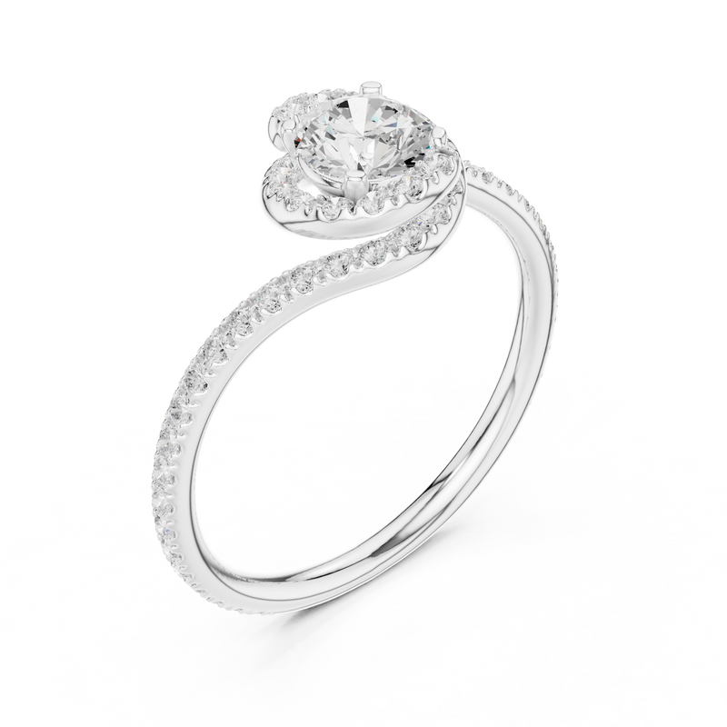 Ladies Ring LR-0338@7 - White Gold - Image