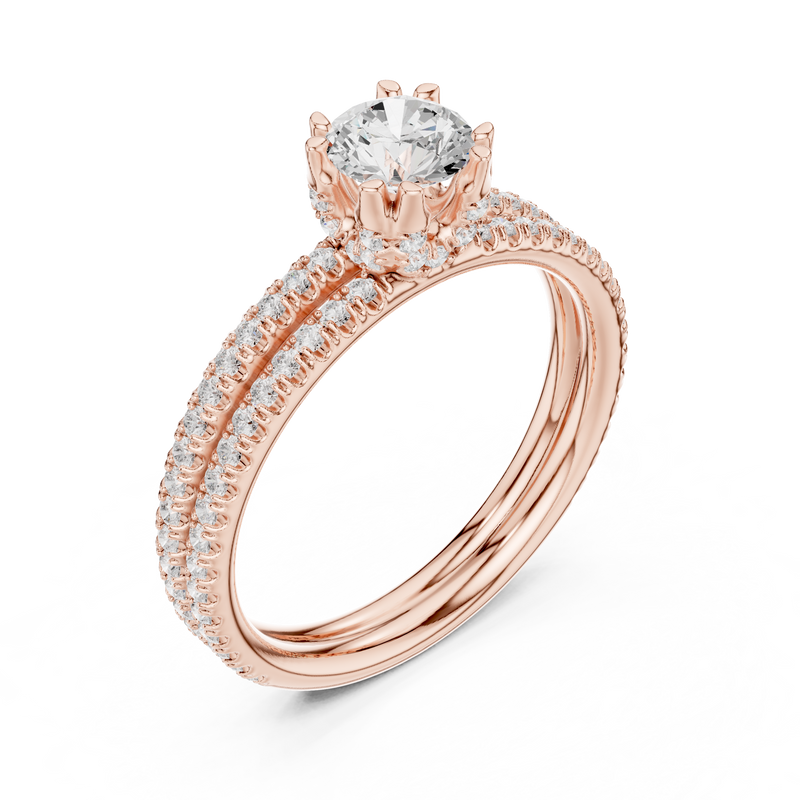 Ladies Ring LR-0342@7 - Rose Gold - Image
