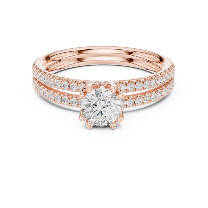 Ladies Ring LR-0342@7 - Rose Gold - Image
