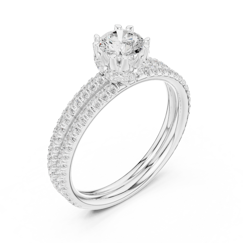 Ladies Ring LR-0342@7 - White Gold - Image