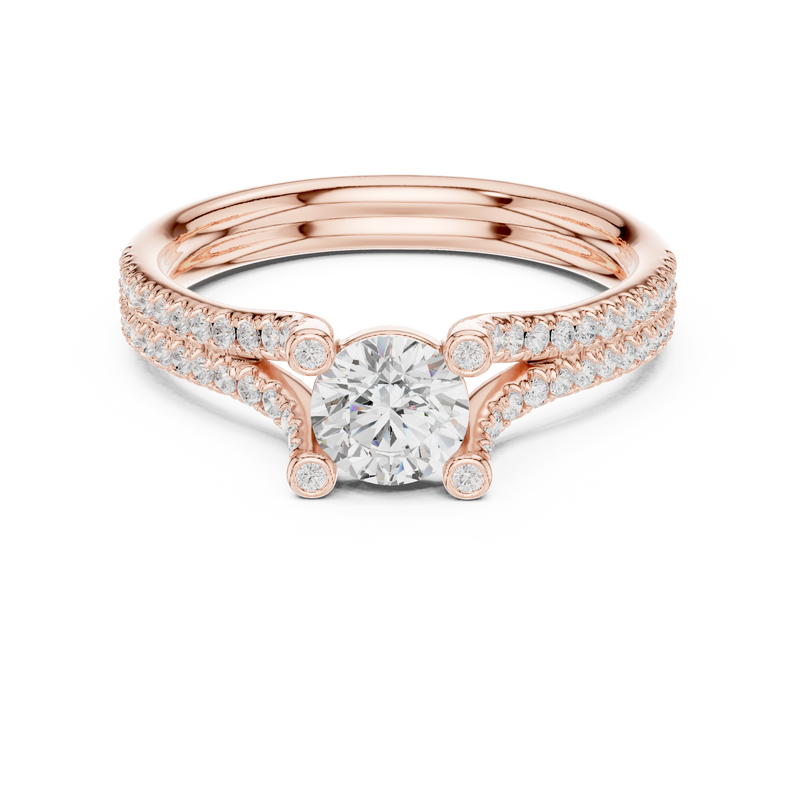 Ladies Ring LR-0343@7 - Rose Gold - Image