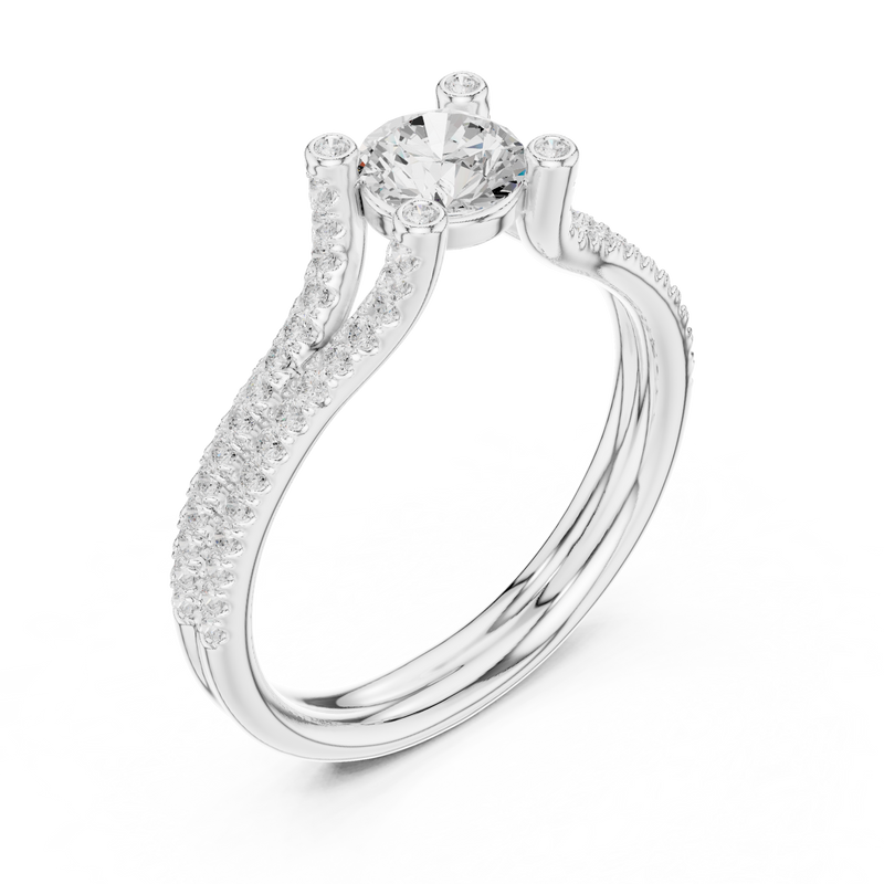 Ladies Ring LR-0343@7 - White Gold - Image