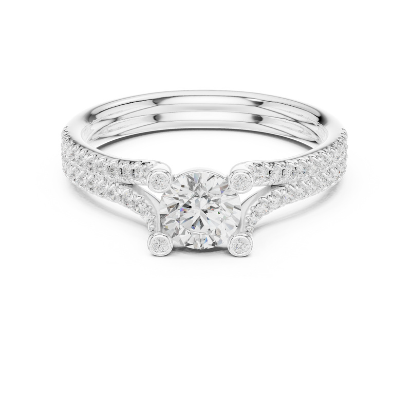 Ladies Ring LR-0343@7 - White Gold - Image
