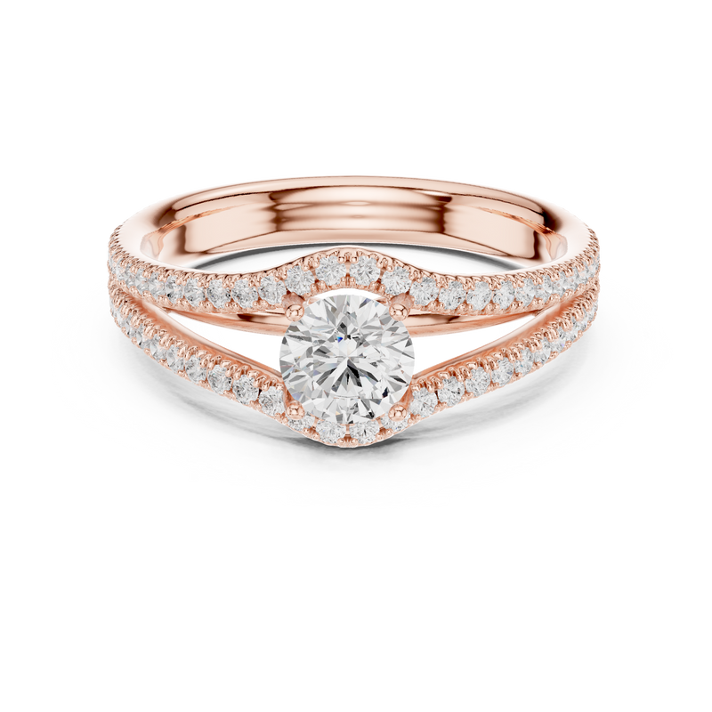 Ladies Ring LR-0345@7 - Rose Gold - Image