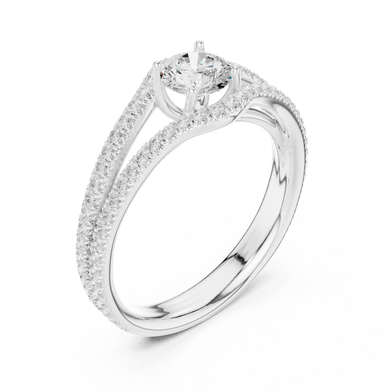 Ladies Ring LR-0345@7 - White Gold - Image
