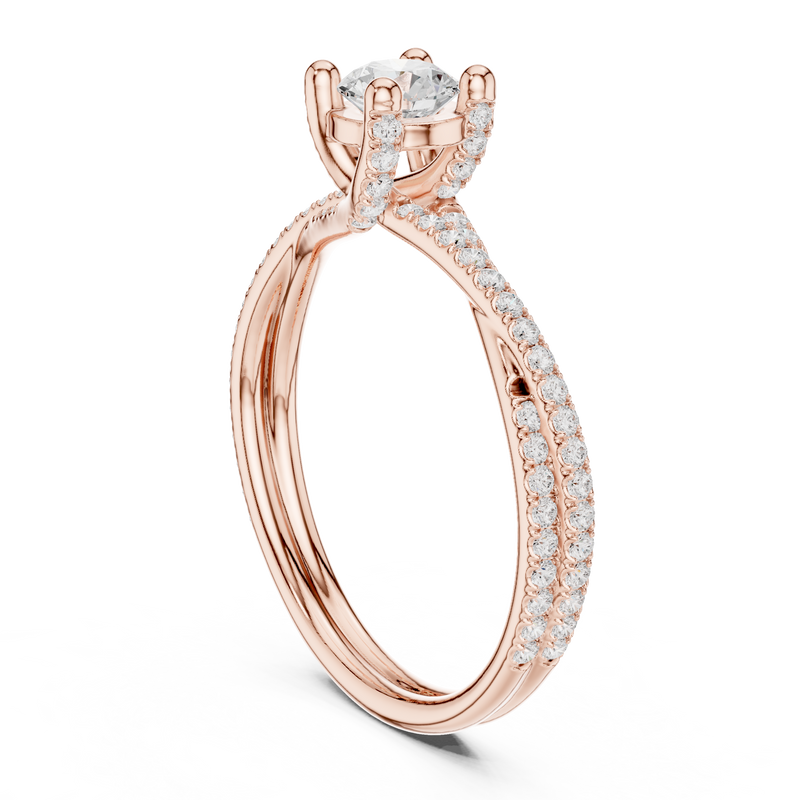 Ladies Ring LR-0346@7 - Rose Gold - Image