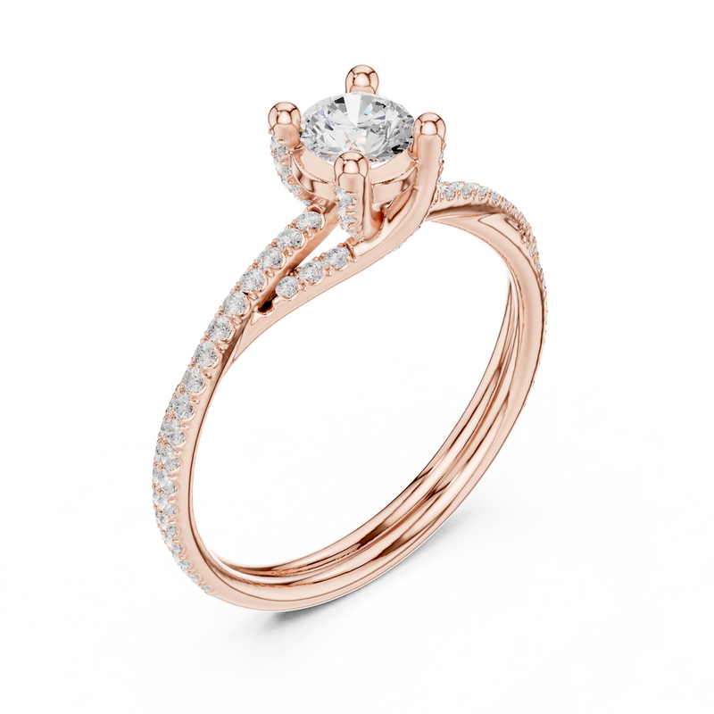 Ladies Ring LR-0346@7 - Rose Gold - Image