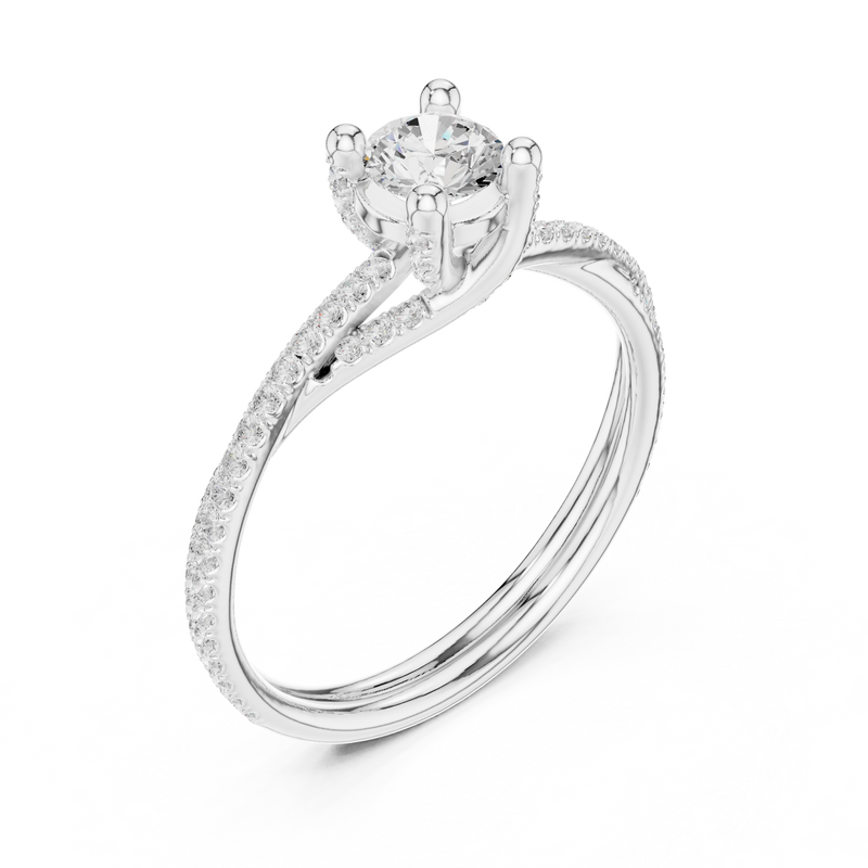Ladies Ring LR-0346@7 - White Gold - Image