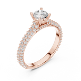 Ladies Ring LR-0348@7 - Rose Gold - Image