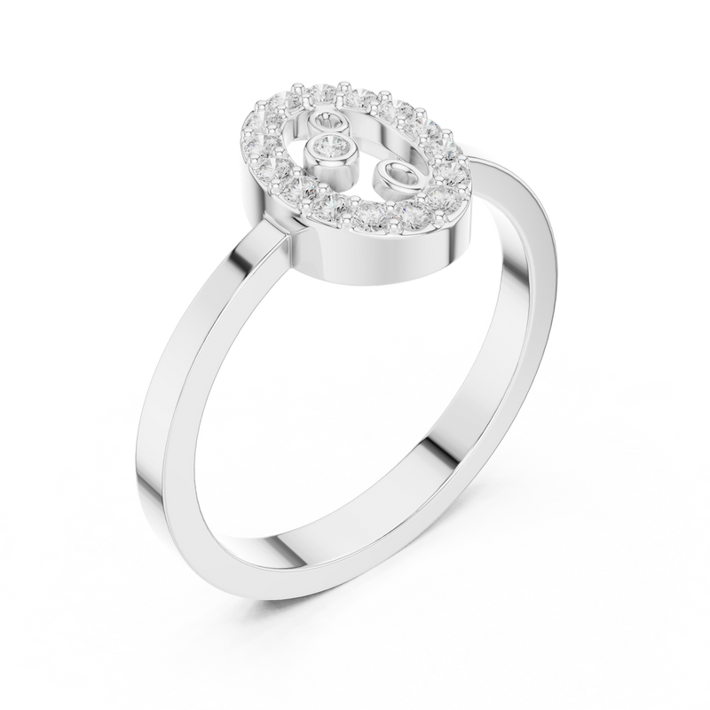 Ladies Ring R28@7 - White Gold - Image