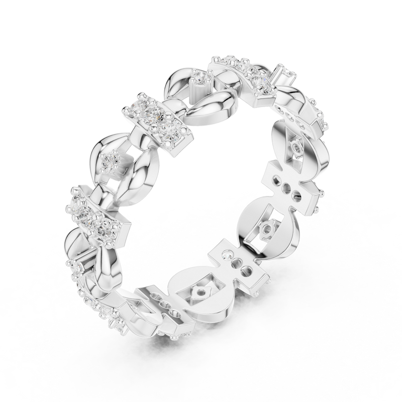 Ladies Ring R33@7 - White Gold - Image