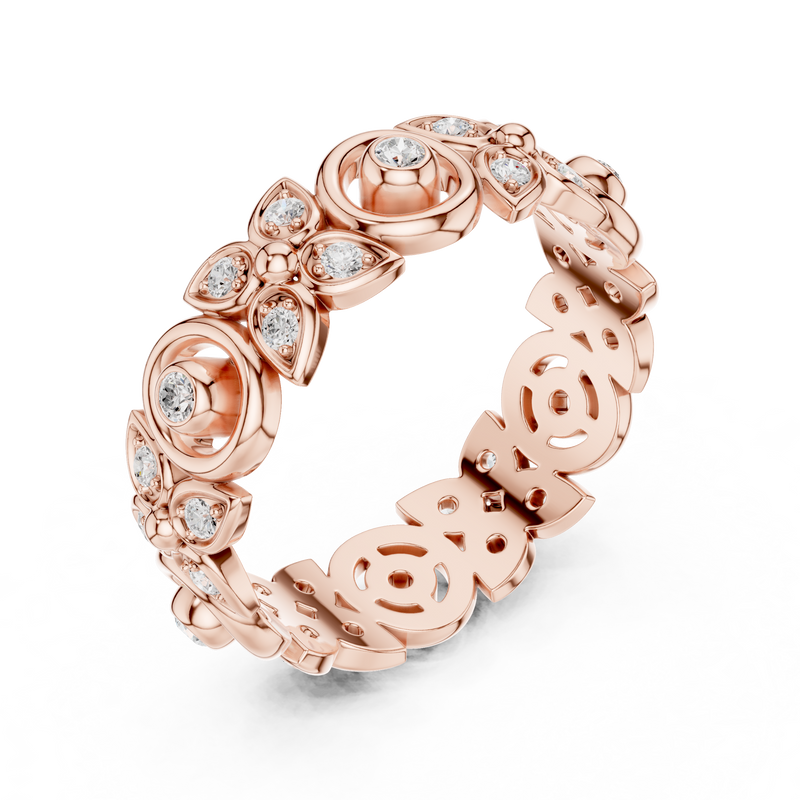 Ladies Ring R36@7 - Rose Gold - Image