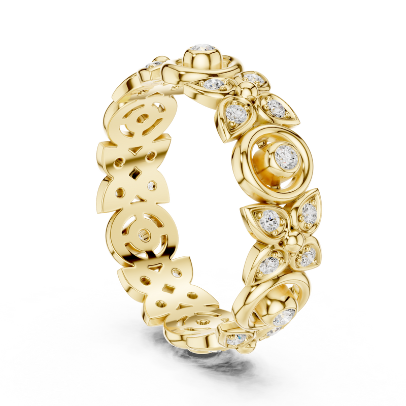 Ladies Ring R36@7 - Yellow Gold - Image