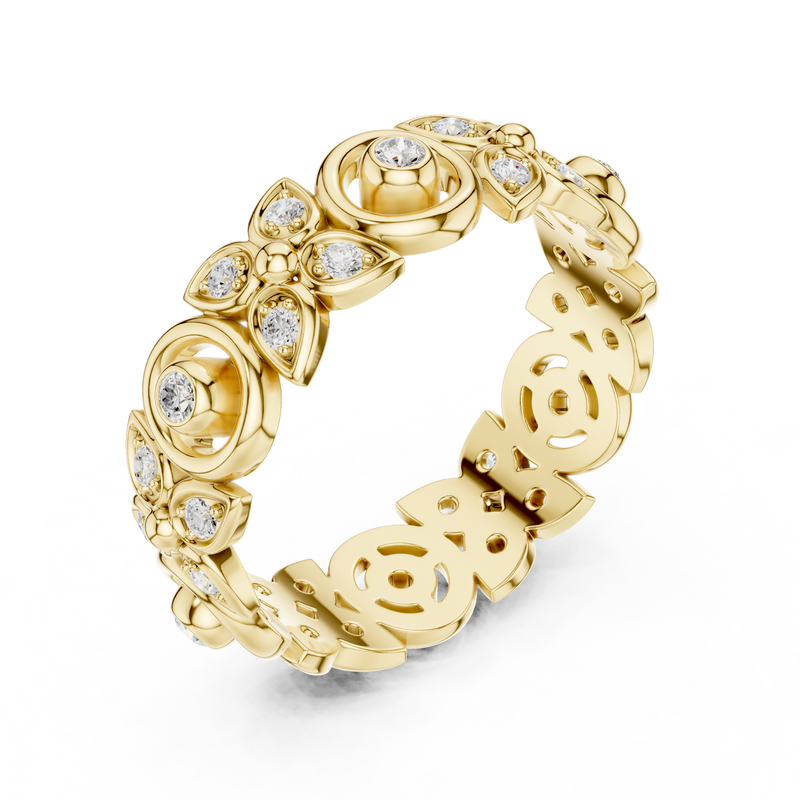 Ladies Ring R36@7 - Yellow Gold - Image