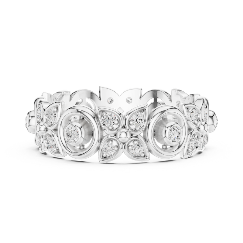 Ladies Ring R36@7 - White Gold - Image