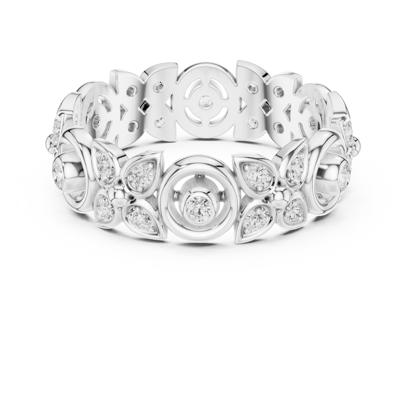 Ladies Ring R36@7 - White Gold - Image