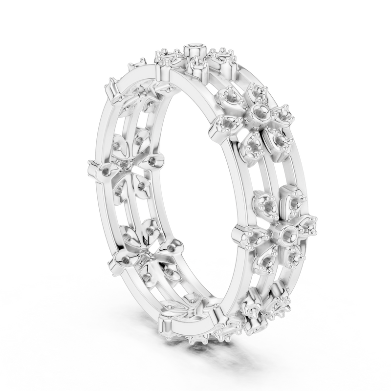 Ladies Ring R37@7 - White Gold - Image