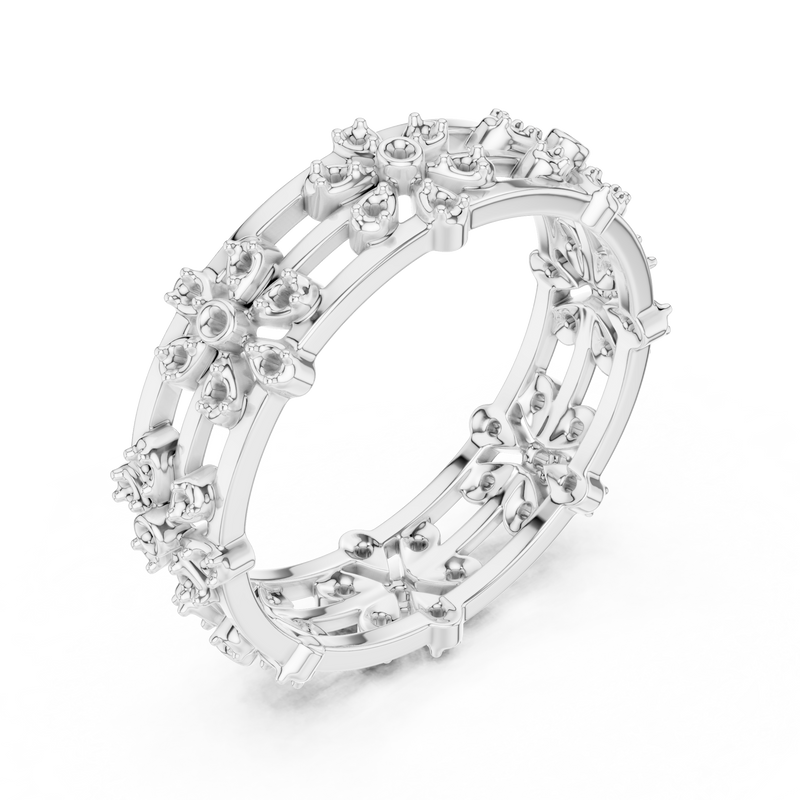 Ladies Ring R37@7 - White Gold - Image