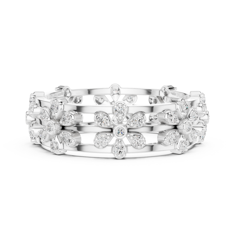 Ladies Ring R37@7 - White Gold - Image