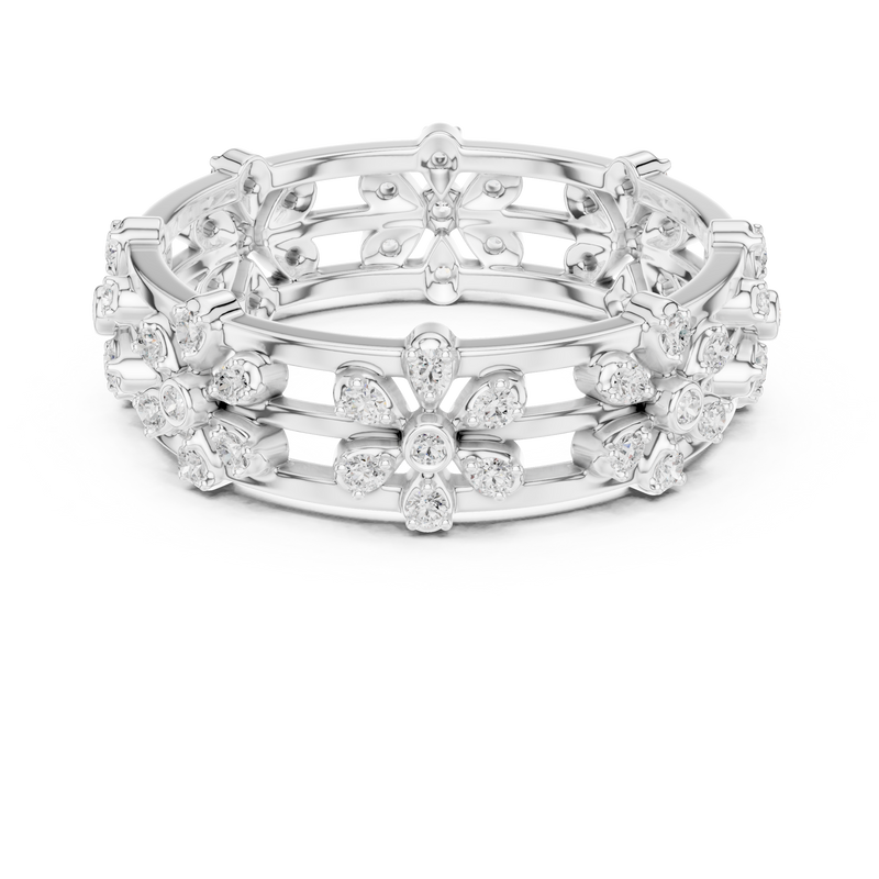 Ladies Ring R37@7 - White Gold - Image