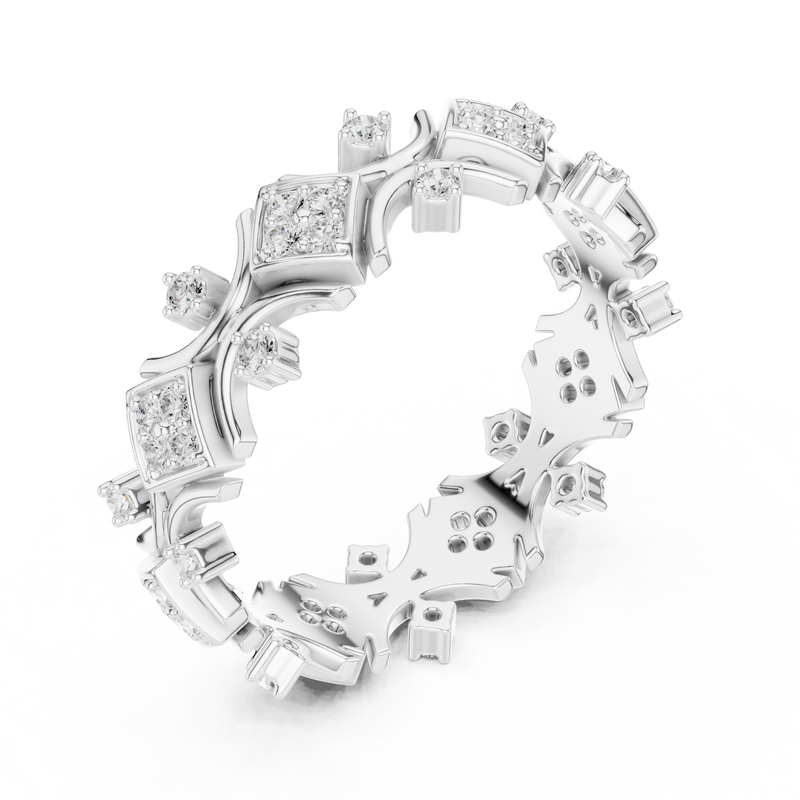 Ladies Ring R38@7 - White Gold - Image