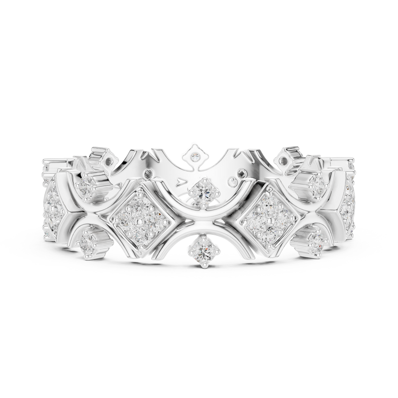 Ladies Ring R38@7 - White Gold - Image