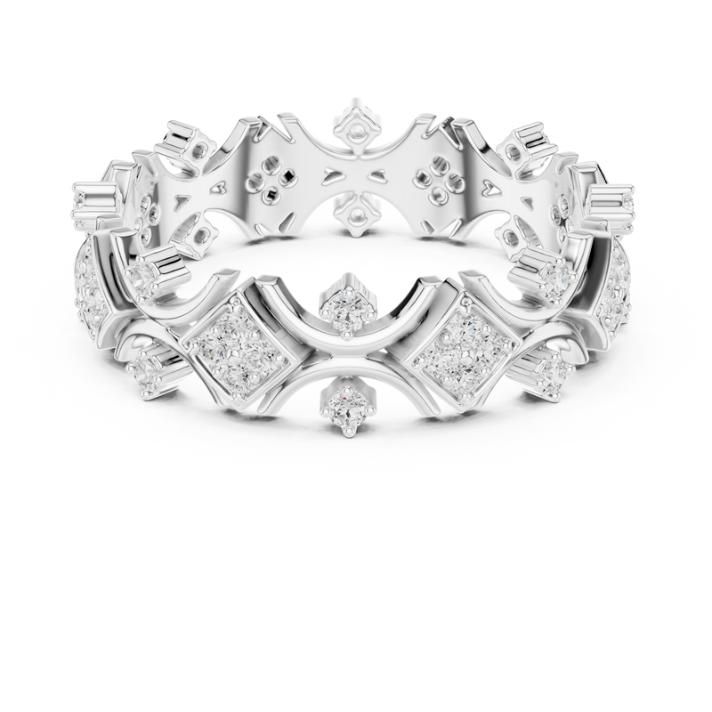 Ladies Ring R38@7 - White Gold - Image