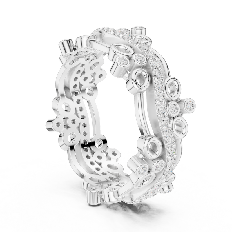 Ladies Ring R44@7 - White Gold - Image