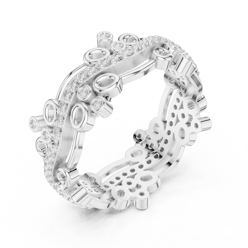 Ladies Ring R44@7 - White Gold - Image