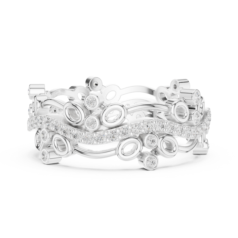 Ladies Ring R44@7 - White Gold - Image