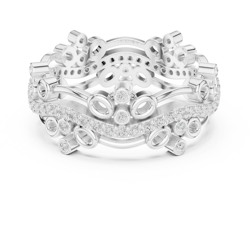 Ladies Ring R44@7 - White Gold - Image