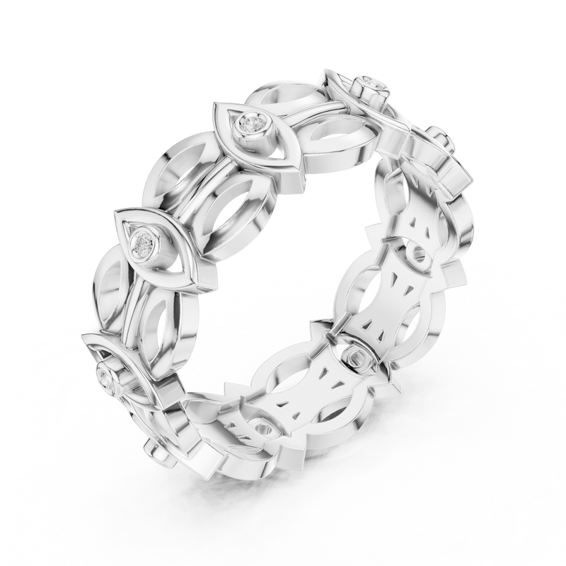 Ladies Ring R46@7 - White Gold - Image