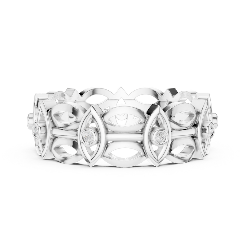 Ladies Ring R46@7 - White Gold - Image