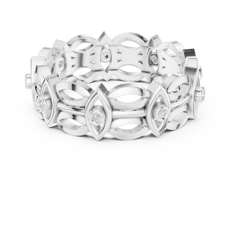 Ladies Ring R46@7 - White Gold - Image