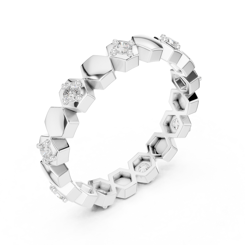 Ladies Ring R5@7 - White Gold - Image