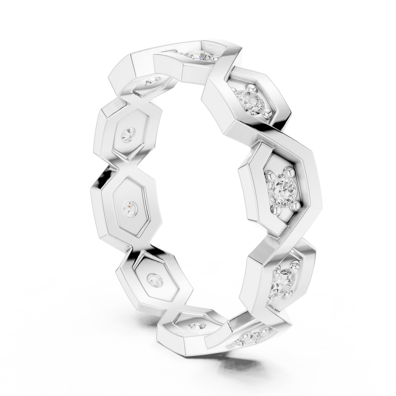 Ladies Ring R6@7 - White Gold - Image