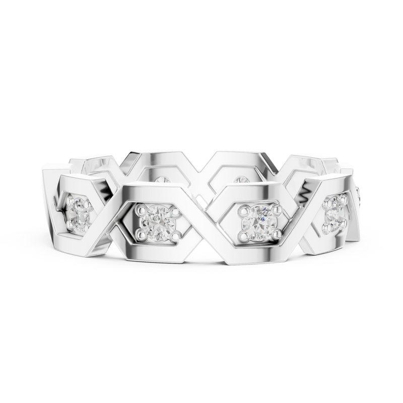 Ladies Ring R6@7 - White Gold - Image