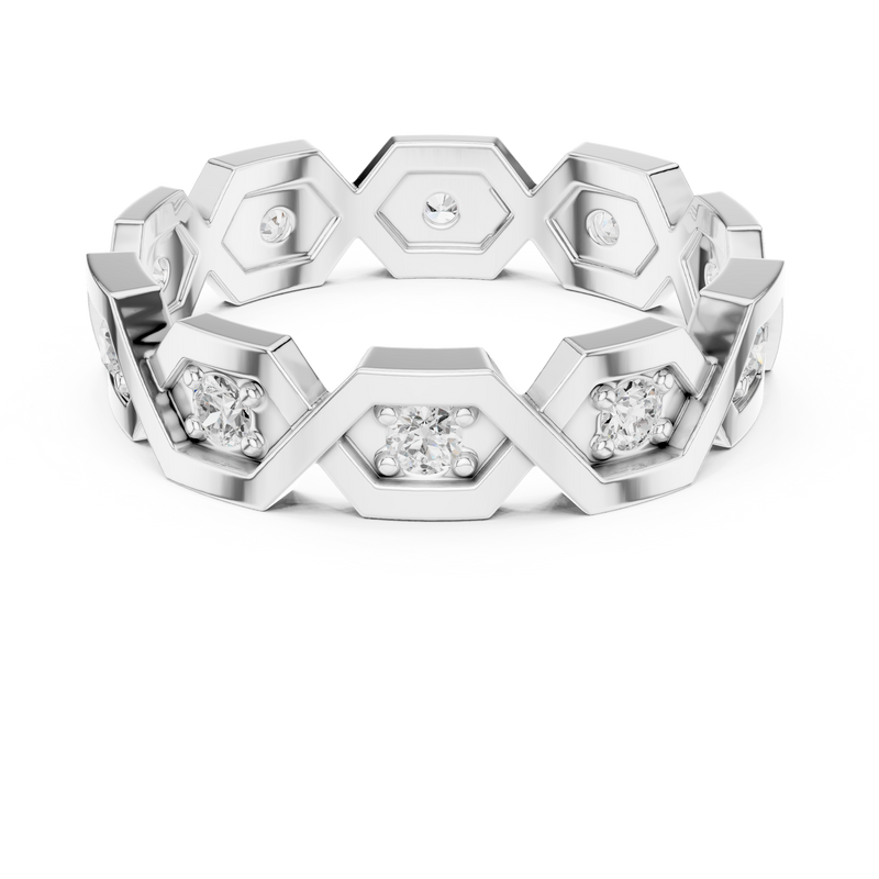 Ladies Ring R6@7 - White Gold - Image