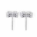 14K White Gold IGI Certified Marquise Diamond Flower Earrings, D-E Color, VVS/VS Clarity