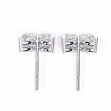 14K White Gold IGI Certified Marquise Diamond Flower Earrings, D-E Color, VVS/VS Clarity