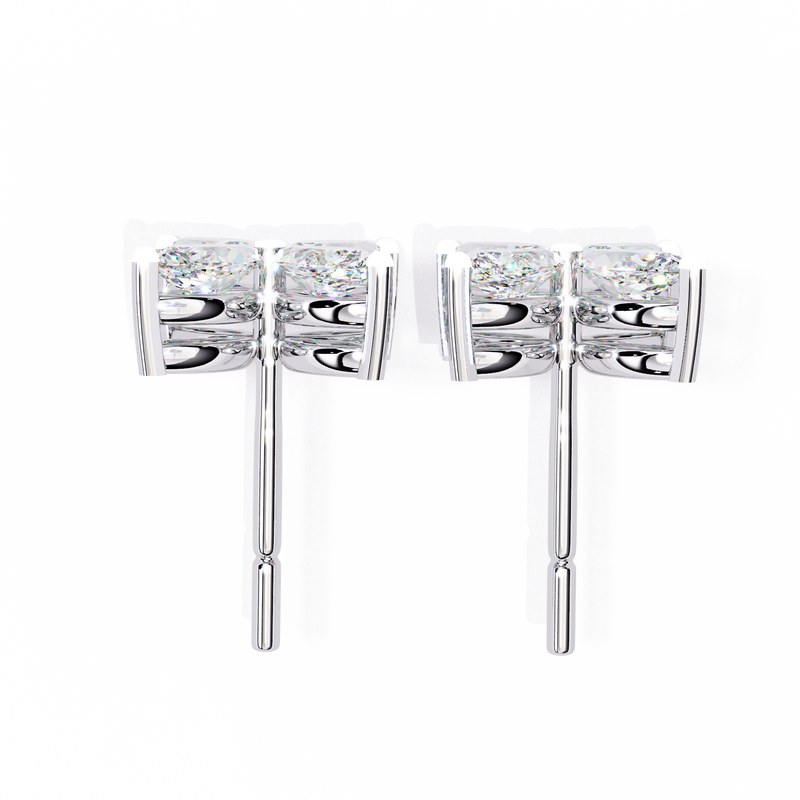 14K White Gold IGI Certified Marquise Diamond Flower Earrings, D-E Color, VVS/VS Clarity