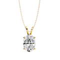 14K White Gold IGI Certified Oval Diamond Solitaire Pendant – D-E Color, VVS–VS Clarity, Split Bail