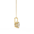 Classic 14K white gold pendant featuring a cushion-cut diamond solitaire, IGI certified with D–E color and VVS–VS clarity, finished with an elegant bail.